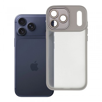 Kryt pro iPhone 17 Pro Max / 18 Pro Max s nízkým okrajem fotoaparátu Variete ocelový