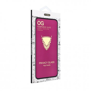 OG ochranné tvrzené sklo 6D Premium s privátním filtrem pro Iphone 18 Pro černé