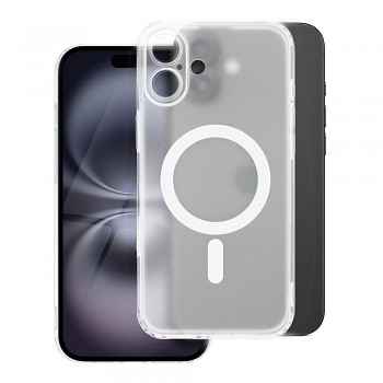 Kryt pro iPhone 15 PLUS Frost Mag Cover kompatibilní s MagSafe (ochrana fotoaparátu) transparentní matný