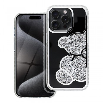 Kryt Teddy Bear pro iPhone 12 / 12 Pro stříbrný