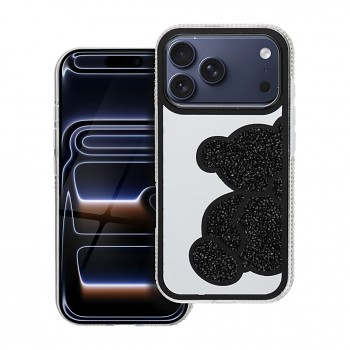 Kryt Teddy Bear pro iPhone 17 Pro / 18 Pro (nízký okraj kolem fotoaparátu) černý