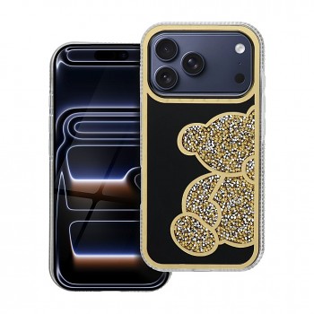 Kryt Teddy Bear pro iPhone 17 Pro / 18 Pro (nízký okraj kolem fotoaparátu) zlatý