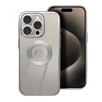 Kryt Glam pro iPhone 17 Pro Max / 18 Pro Max (nízký okraj kolem fotoaparátu) stříbrný