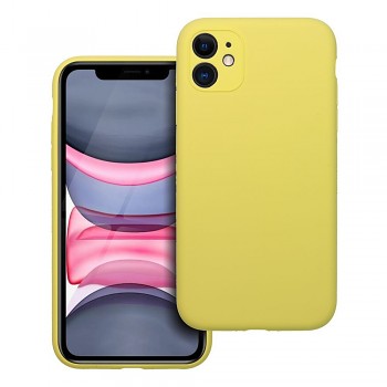 Silikonový kryt 2 mm s ochranou fotoaparátu pro iPhone 11 žlutý