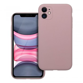 Silikonový kryt 2 mm s ochranou fotoaparátu pro iPhone 11 pudrově růžový