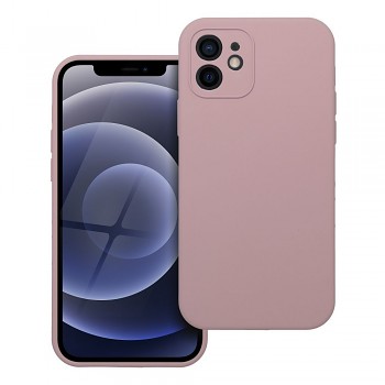 Silikonový kryt 2 mm s ochranou fotoaparátu pro iPhone 12 pudrově růžový