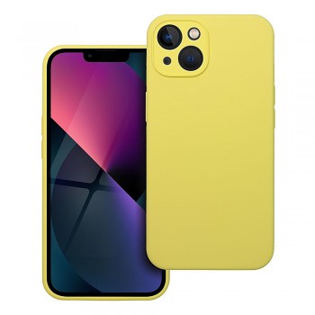 Silikonový kryt 2 mm s ochranou fotoaparátu pro iPhone 13 žlutý
