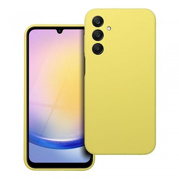 Silikonový kryt 2 mm s ochranou fotoaparátu pro Samsung A25 5G žlutý