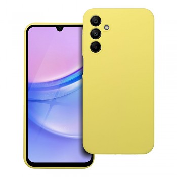 Silikonový kryt 2 mm s ochranou fotoaparátu pro Samsung A15 5G / A15 4G žlutý