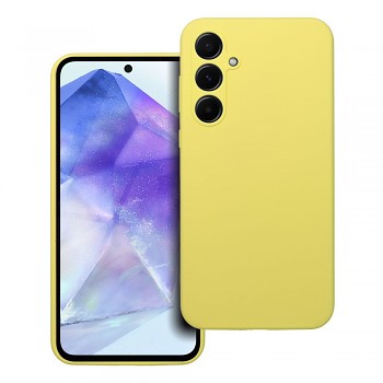Silikonový kryt 2 mm s ochranou fotoaparátu pro Samsung A55 5G žlutý