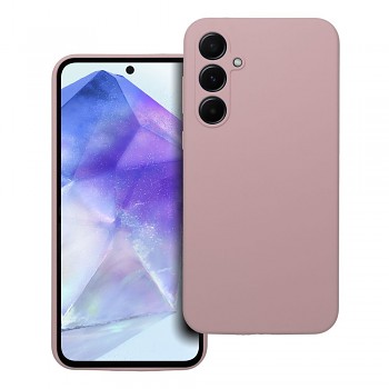 Silikonový kryt 2 mm s ochranou fotoaparátu pro Samsung A55 5G pudrově růžový