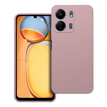 Silikonový kryt 2 mm s ochranou fotoaparátu pro Xiaomi Redmi 13C pudrově růžový