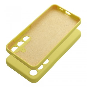 Silikonový kryt 2 mm s ochranou fotoaparátu pro Samsung S24 FE žlutý