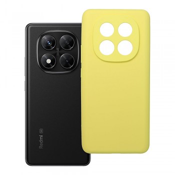 Silikonový kryt 2 mm s ochranou fotoaparátu pro Xiaomi Redmi Note 14 Pro 5G žlutý