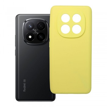 Silikonový kryt 2 mm s ochranou fotoaparátu pro Xiaomi Redmi Note 14 Pro Plus 5G žlutý
