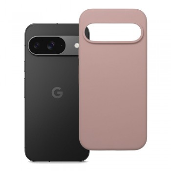 Silikonový kryt 2 mm s ochranou fotoaparátu pro Google Pixel 9 pudrově růžový