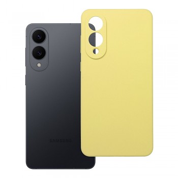 Silikonový kryt 2 mm s ochranou fotoaparátu pro Samsung S25 Edge žlutý