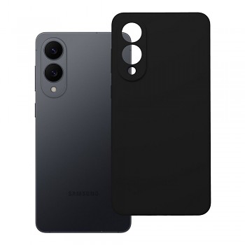Silikonový kryt 2 mm s ochranou fotoaparátu pro Samsung S25 Edge černý