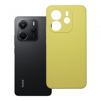 Silikonový kryt 2 mm s ochranou fotoaparátu pro Xiaomi Redmi Note 14 4G (globální verze - 164.84 mm x 78.15 mm x 8.16 mm) žlutý