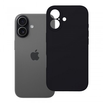 Silikonový kryt 2 mm s ochranou fotoaparátu pro iPhone 17 černý