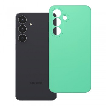 Silikonový kryt 2 mm s ochranou fotoaparátu pro Samsung S25 FE mátový