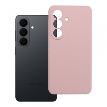 Silikonový kryt 2 mm s ochranou fotoaparátu pro Samsung S26 pudrově růžový