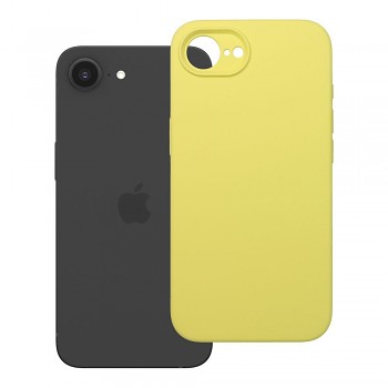 Silikonový kryt 2 mm s ochranou fotoaparátu pro iPhone 16e (SE 4 2025) / 17e žlutý