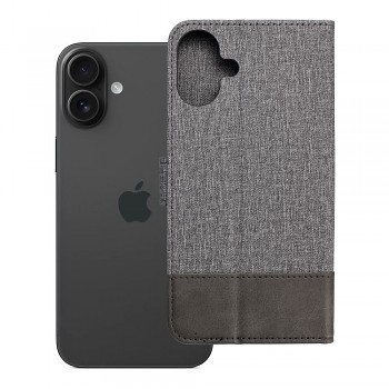 Pouzdro pro iPhone 16 PLUS Gomma Book šedé