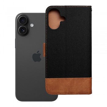 Pouzdro pro iPhone 16 PLUS Jeans Book černé