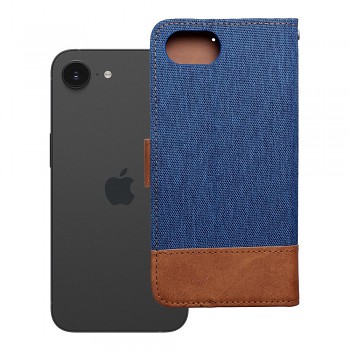 Pouzdro pro iPhone 16e (SE 4 2025) Jeans Book modré