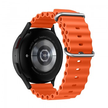Řemínek pro Samsung Galaxy Watch Forcell Forcell F-Design FS01 perforovaný silikonový 22 mm oranžový