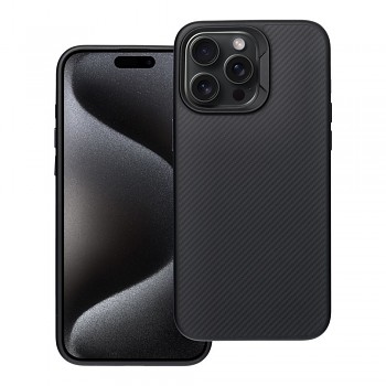 Kryt pro iPhone 15 PRO MAX Carbon Elite Mag Cover kompatibilní s MagSafe černý