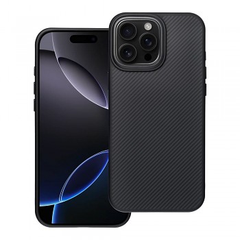 Kryt pro iPhone 16 PRO MAX Carbon Elite Mag Cover kompatibilní s MagSafe černý