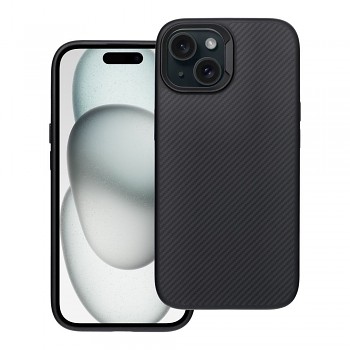 Kryt pro iPhone 15 Carbon Elite Mag Cover kompatibilní s MagSafe černý