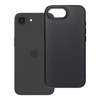 Kryt pro iPhone 16e (SE 4 2025) / 17e Carbon Elite Mag Cover kompatibilní s MagSafe černý