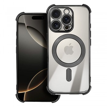 Kryt pro iPhone 17 AIR Antishock Electro kompatibilní s MagSafe černý