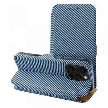 Pouzdro pro iPhone 14 PRO MAX Folio Side Magnet modré
