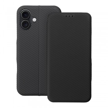 Pouzdro pro iPhone 16 PLUS Folio Side Magnet šedé