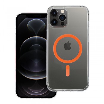 Kryt pro iPhone 12 PRO MAX Drop Glue Colorful Ring Mag Cover kompatibilní s MagSafe oranžový