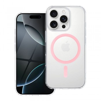 Kryt pro iPhone 14 Drop Glue Colorful Ring Mag Cover kompatibilní s MagSafe růžový