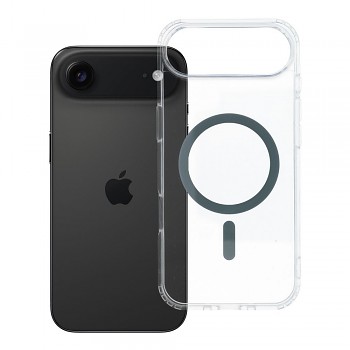 Kryt pro iPhone 17 AIR Drop Glue Colorful Ring Mag Cover kompatibilní s MagSafe šedý