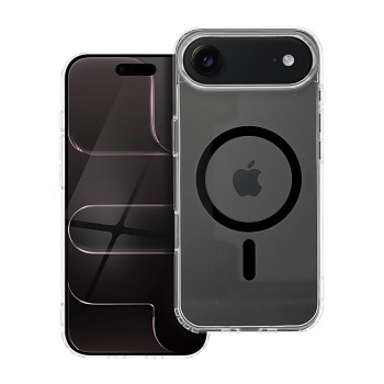 Kryt pro iPhone 17 AIR Drop Glue Colorful Ring Mag Cover kompatibilní s MagSafe černý