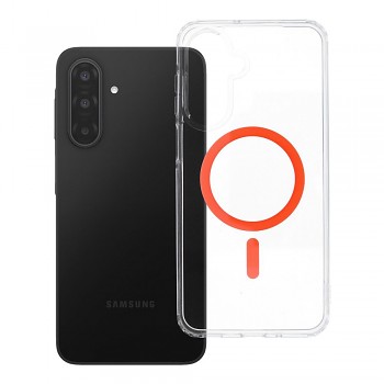 Kryt pro Samsung A17 / A18 Drop Glue Colorful Ring Mag Cover kompatibilní s MagSafe oranžový