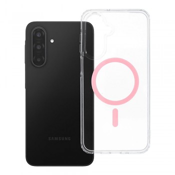 Kryt pro Samsung A17 / A18 Drop Glue Colorful Ring Mag Cover kompatibilní s MagSafe růžový