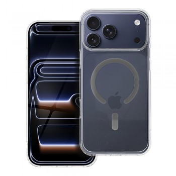 Kryt pro iPhone 17 Pro Max / 18 Pro Max s nízkým okrajem fotoaparátu Drop Glue Colorful Ring Mag Cover kompatibilní s MagSafe šedý