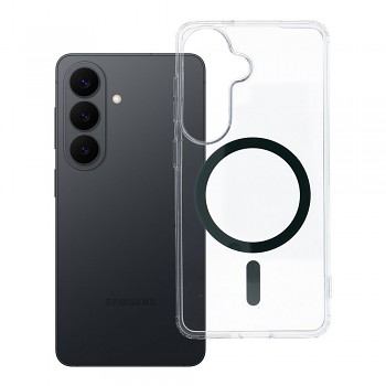Kryt pro Samsung S26 dark Drop Glue Colorful Ring Mag Cover kompatibilní s MagSafe tmavě zelený