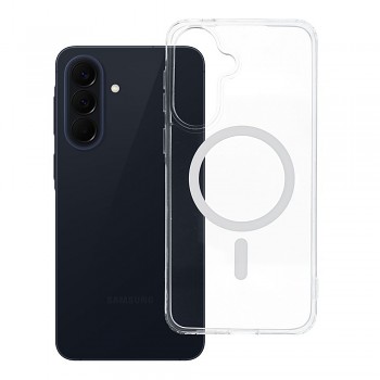 Kryt pro Samsung A57 Drop Glue Colorful Ring Mag Cover kompatibilní s MagSafe bílý