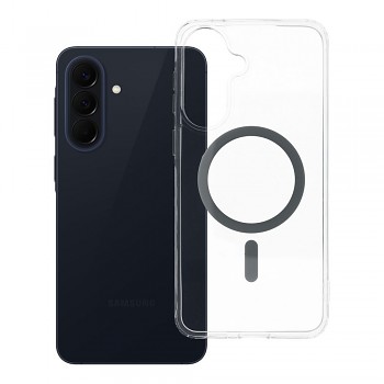 Kryt pro Samsung A57 Drop Glue Colorful Ring Mag Cover kompatibilní s MagSafe šedý