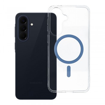 Kryt pro Samsung A57 Drop Glue Colorful Ring Mag Cover kompatibilní s MagSafe světle modrý