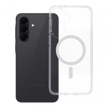 Kryt pro Samsung A37 Drop Glue Colorful Ring Mag Cover kompatibilní s MagSafe bílý